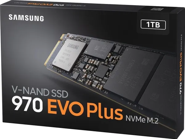 Samsung 970 EVO Plus MZ-V7S1T0BW - SSD - krypteret - 1 TB - intern - M.2 2280 - PCIe 3.0 x4 (NVMe) - buffer: 1 GB - 256-bit AES - TCG Opal Encryption