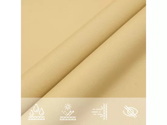 Voile d'ombrage sable 2,5x2,5x3,5 m 100 % polyester oxford