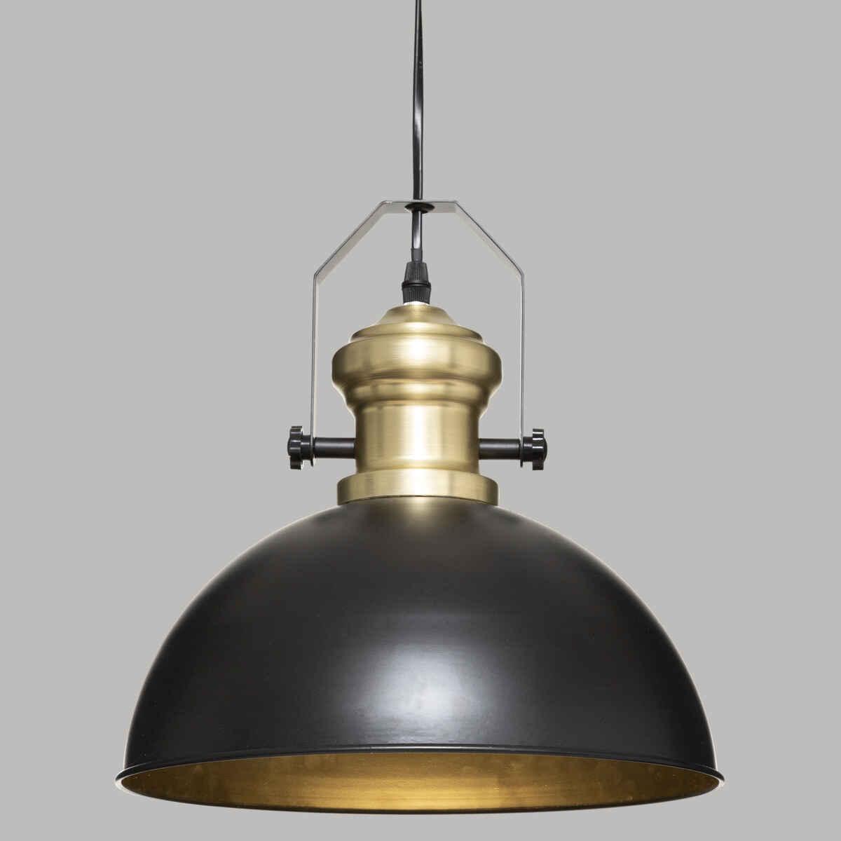 SUSPENSION METAL FLOWER NOIR D.29.5CM