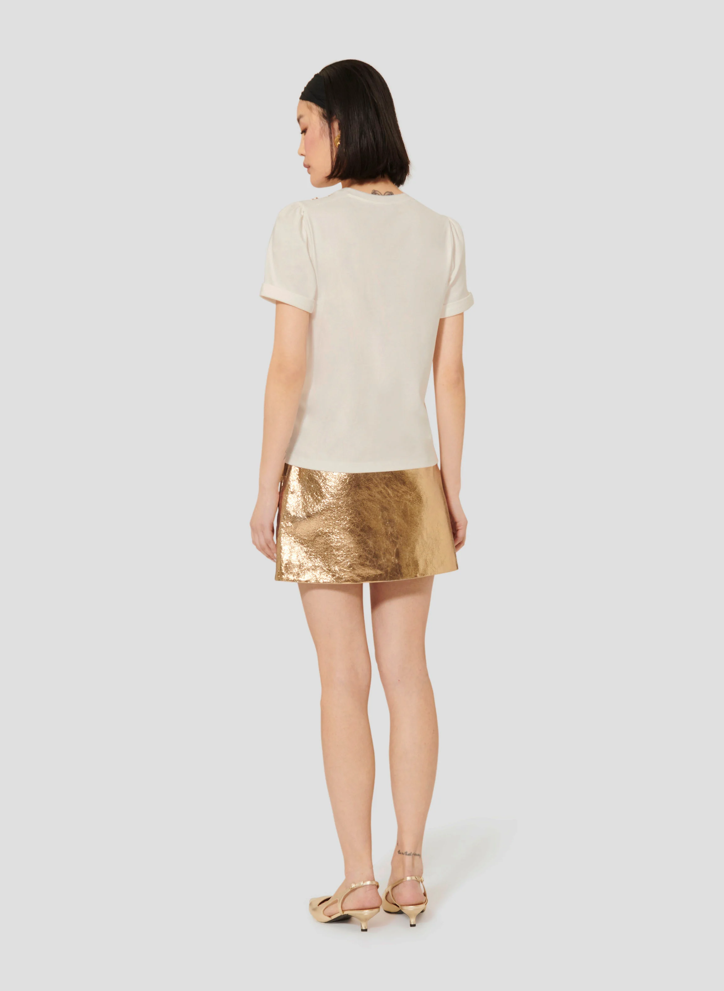TAMPA - Tee-shirt col rond en coton | Blanc