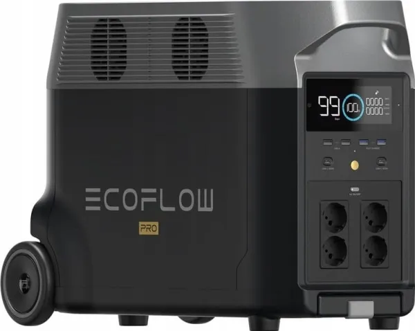 EcoFlow Delta Pro - Transportabel strømstation - AC 220-240 V - litiumjernfosfat - 3600 Wh - Wi-Fi, Bluetooth - output-stikforbindelser: 14