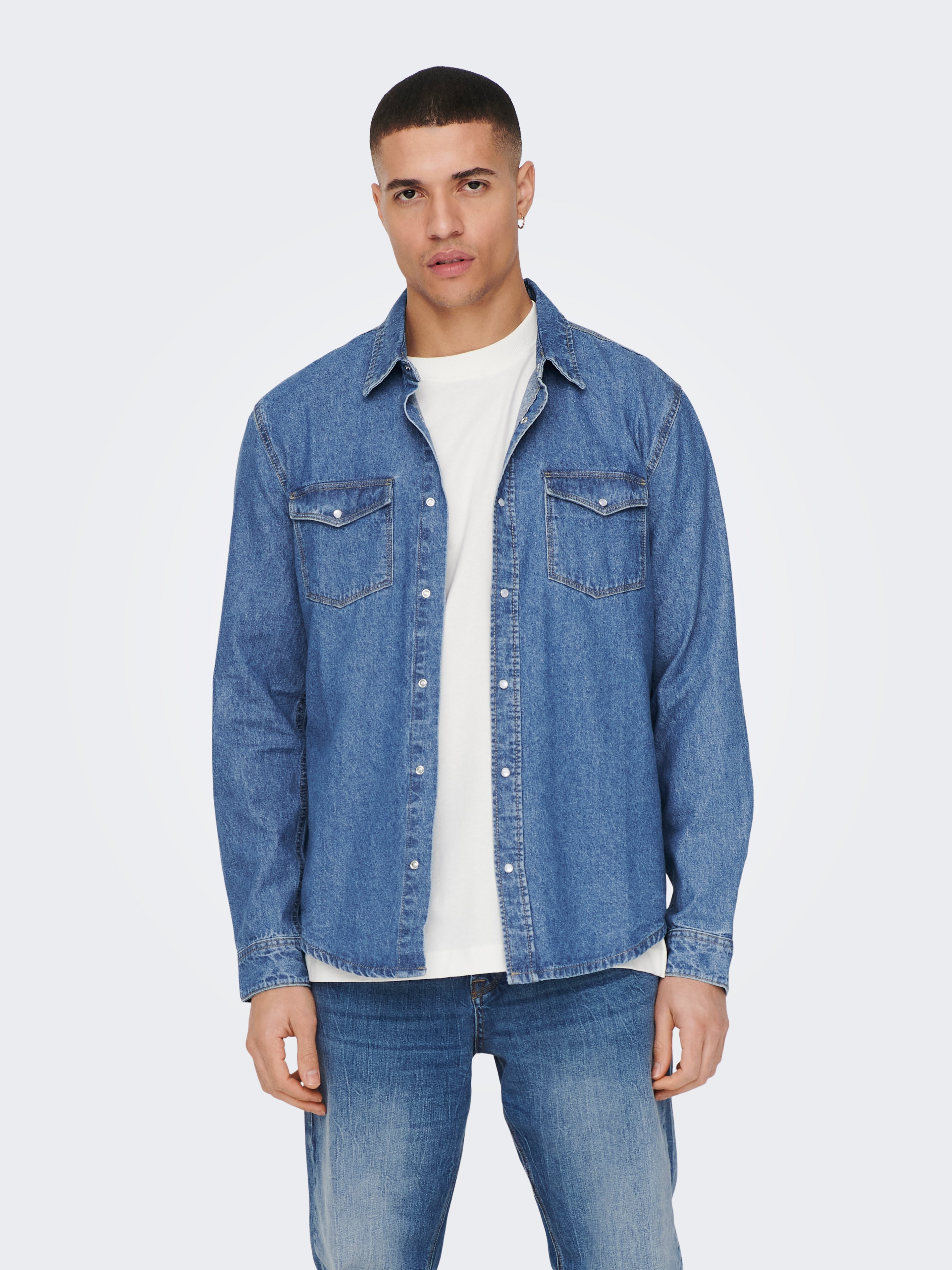 ONSBANE Jeanshemd Medium Blue Denim