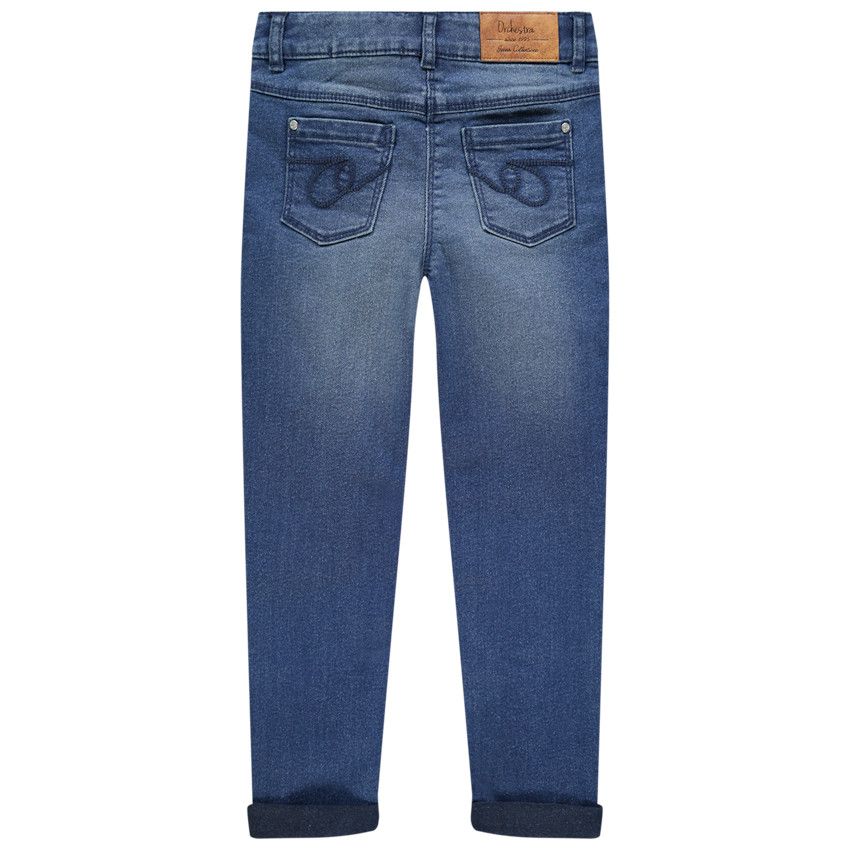 Jean slim effet used - Bleu moyen