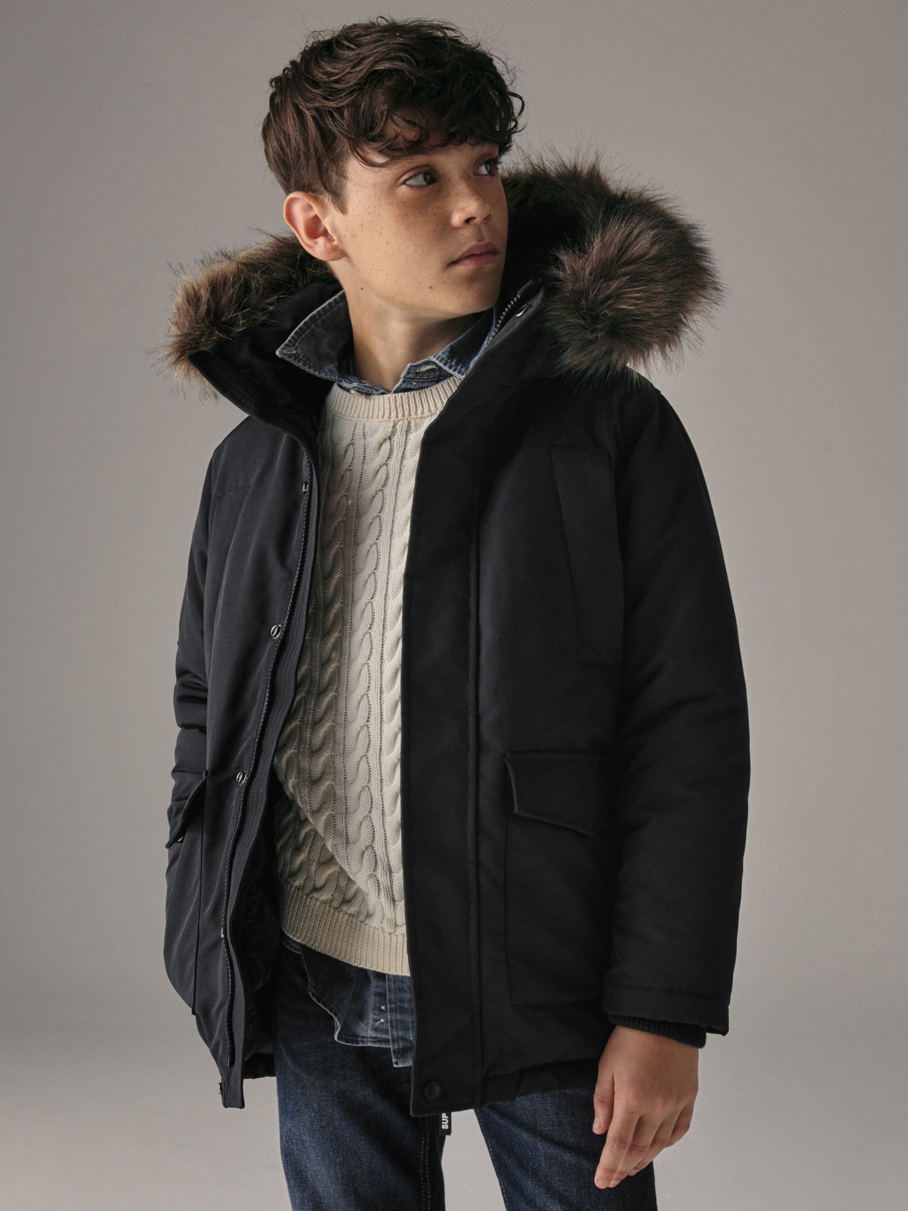 Zwart - Superdry Everest parka