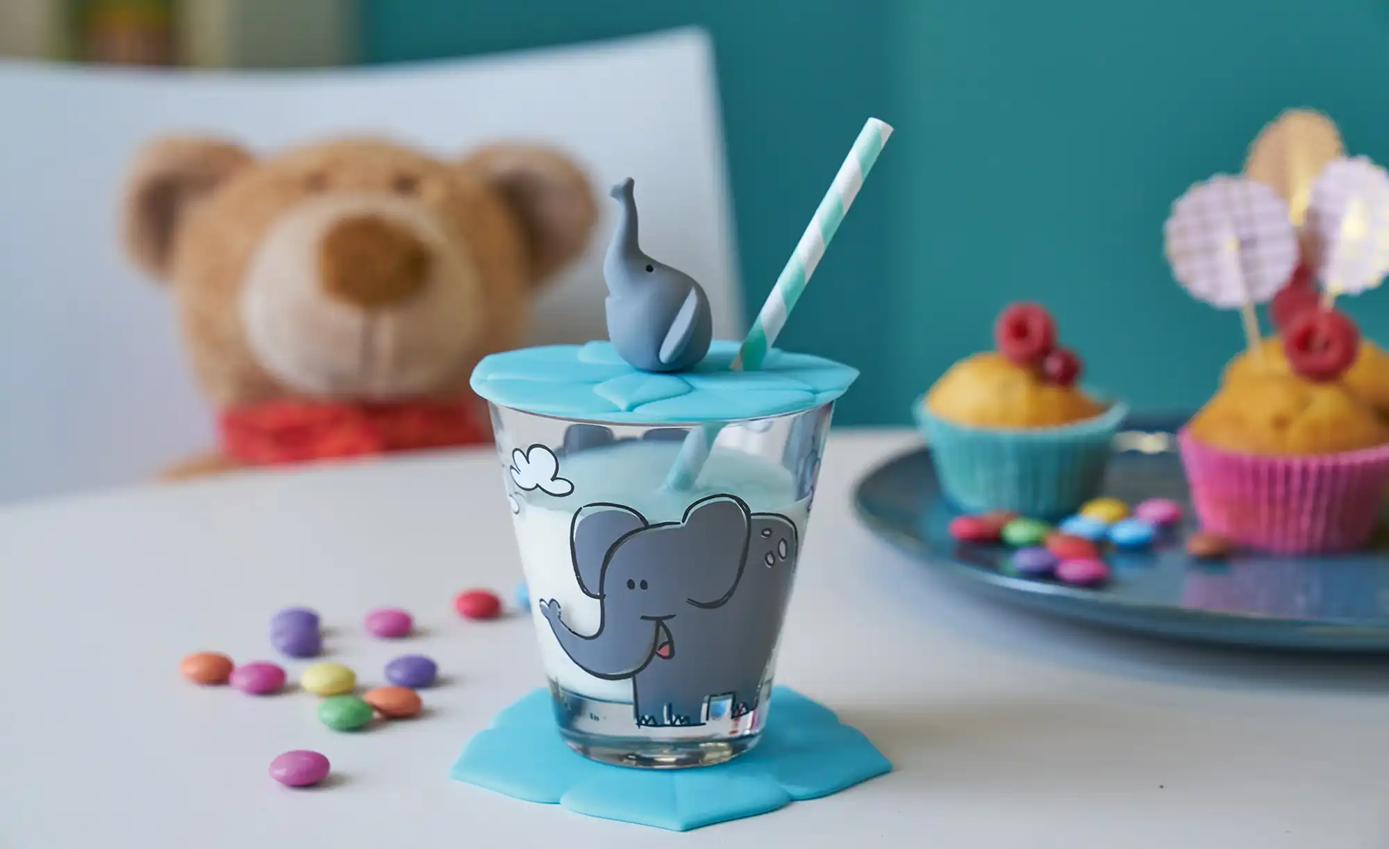 LEONARDO Kinder Trink - Set 9-tlg. Löwe / Krokodil / Elefant Bambini