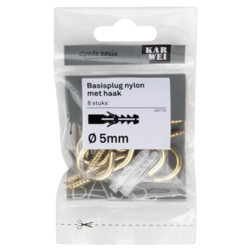 KARWEI Basisplug 5x25mm   haak 4x50mm 8ST