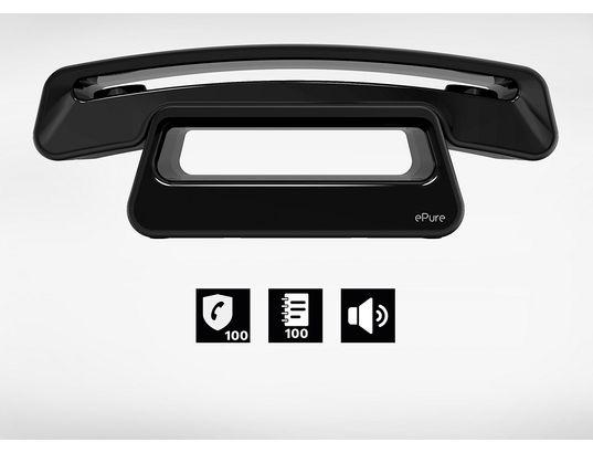 ALCATEL - Combiné supplémentaire Epure Iconic Noir