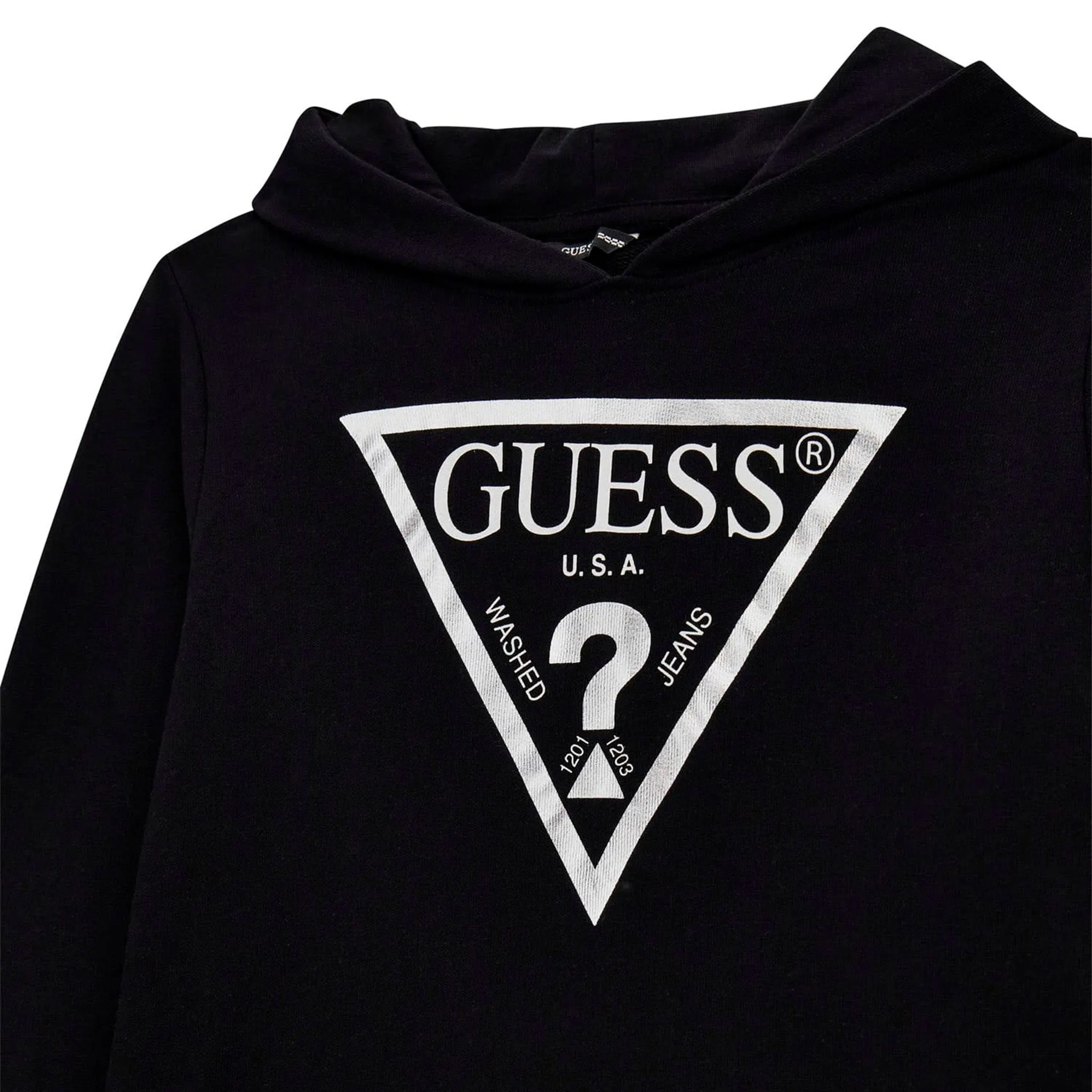 Guess Kids Kangourou Noir Logo 7-14ans
