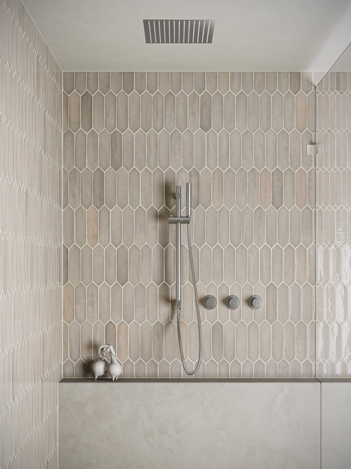 Saniclear Plus inbouw regendouche met inbouw douchekop 30x30cm, glijstang en staafhanddouche RVS