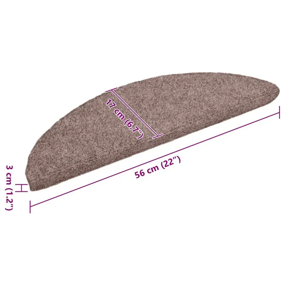 vidaXL - Trapmat - Bruin - Polypropyleen - 56 x 17 x 3 cm - 15 stuks