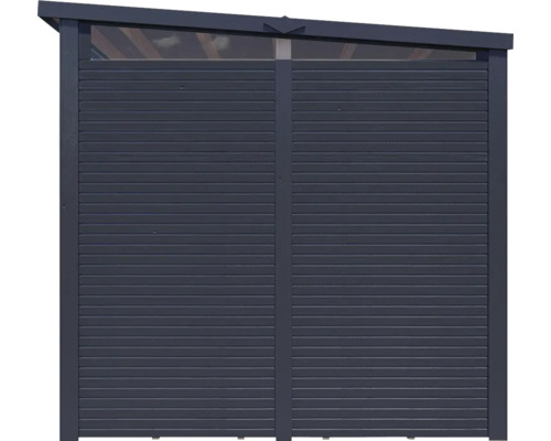 Bertilo Woodline tuinhuis met lessenaarsdak en vloer, 226 x 240 cm, antraciet
