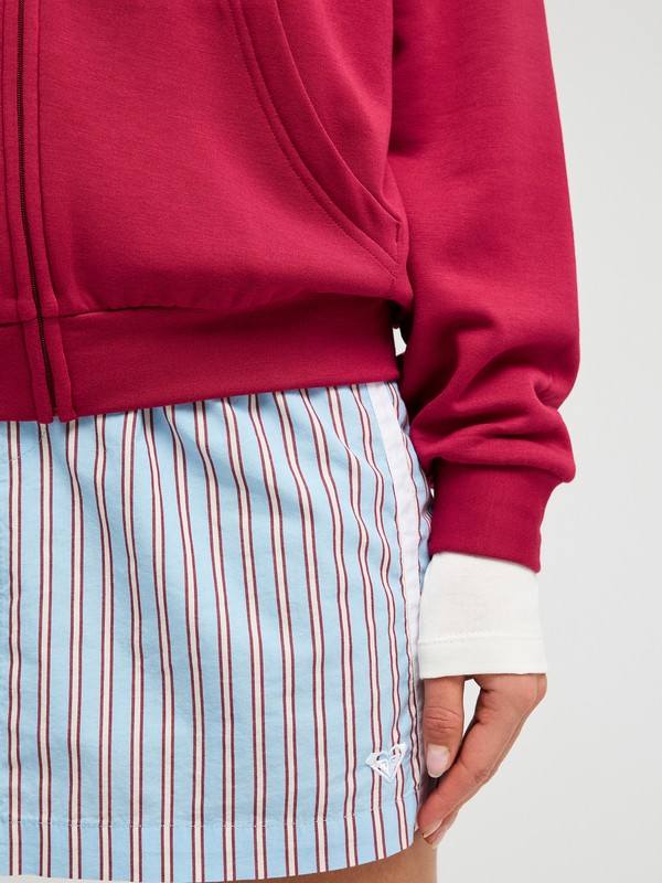 Surfing By Daylight Sweat à capuche zippé Rouge Femme