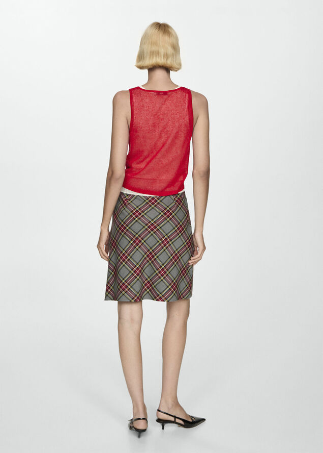 MANGO Combined lyocell top Red