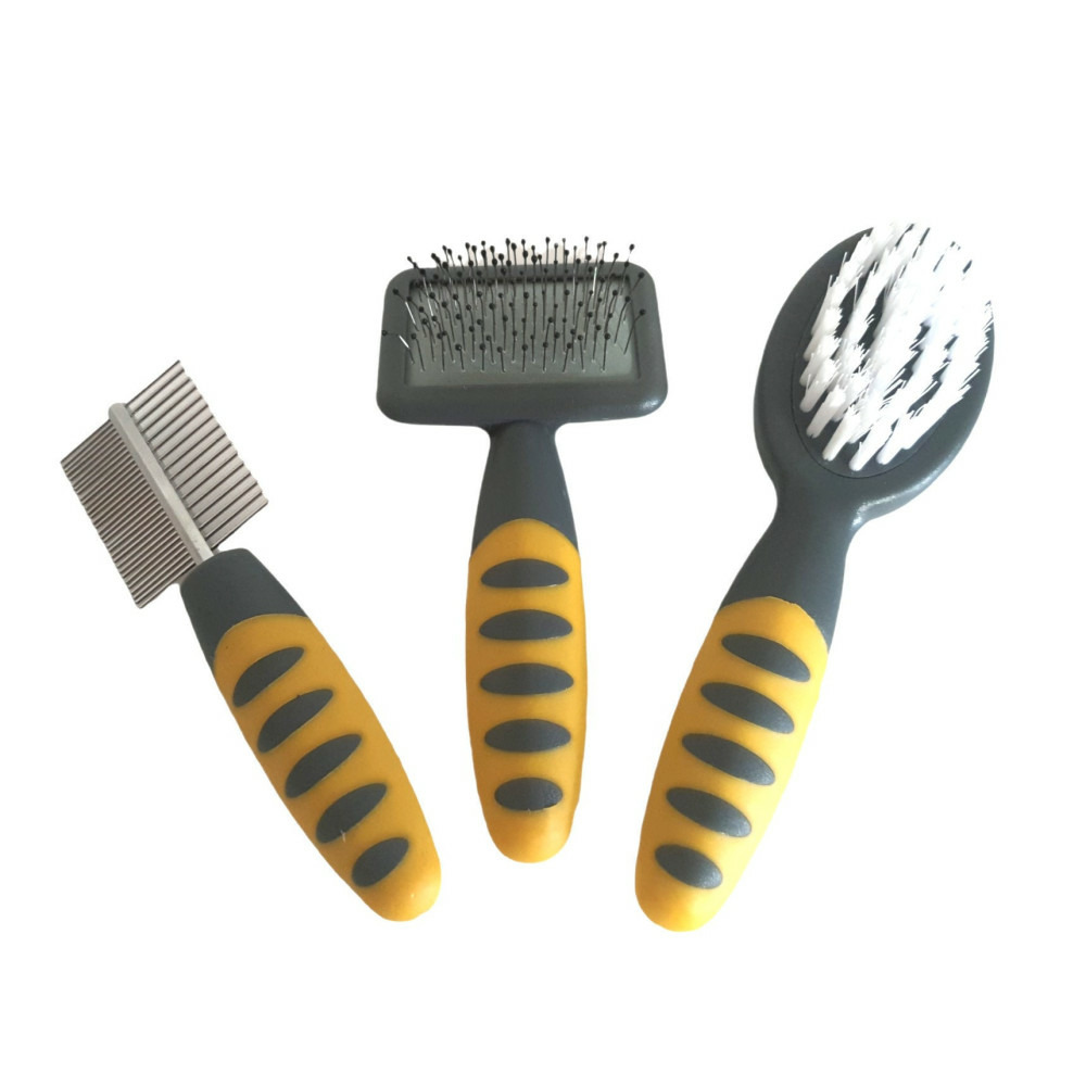 Set de toilettage brosses et peigne pour lapins, furets, hamsters
