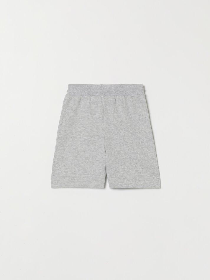 Bermuda jogger com listra lateral - Cinza Vigoré Claro