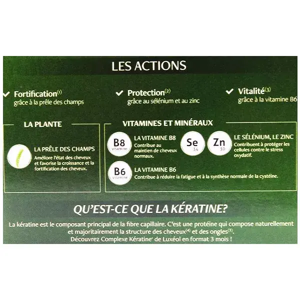 Luxéol Keratin Complex 90 cápsulas