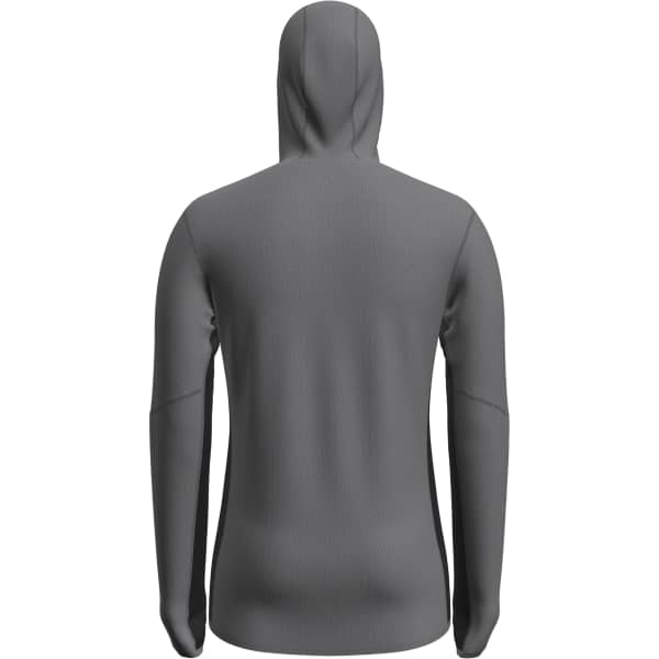 Veste polaire randonnée ICEBREAKER DESCENDER LS ZIP HOOD JET JET HTHR/BLACK