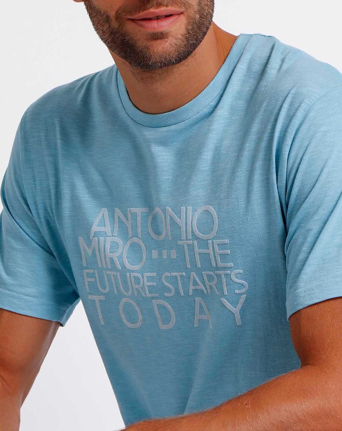 Antonio Miro Pyjama T-Shirt & Short Dante bleu ciel