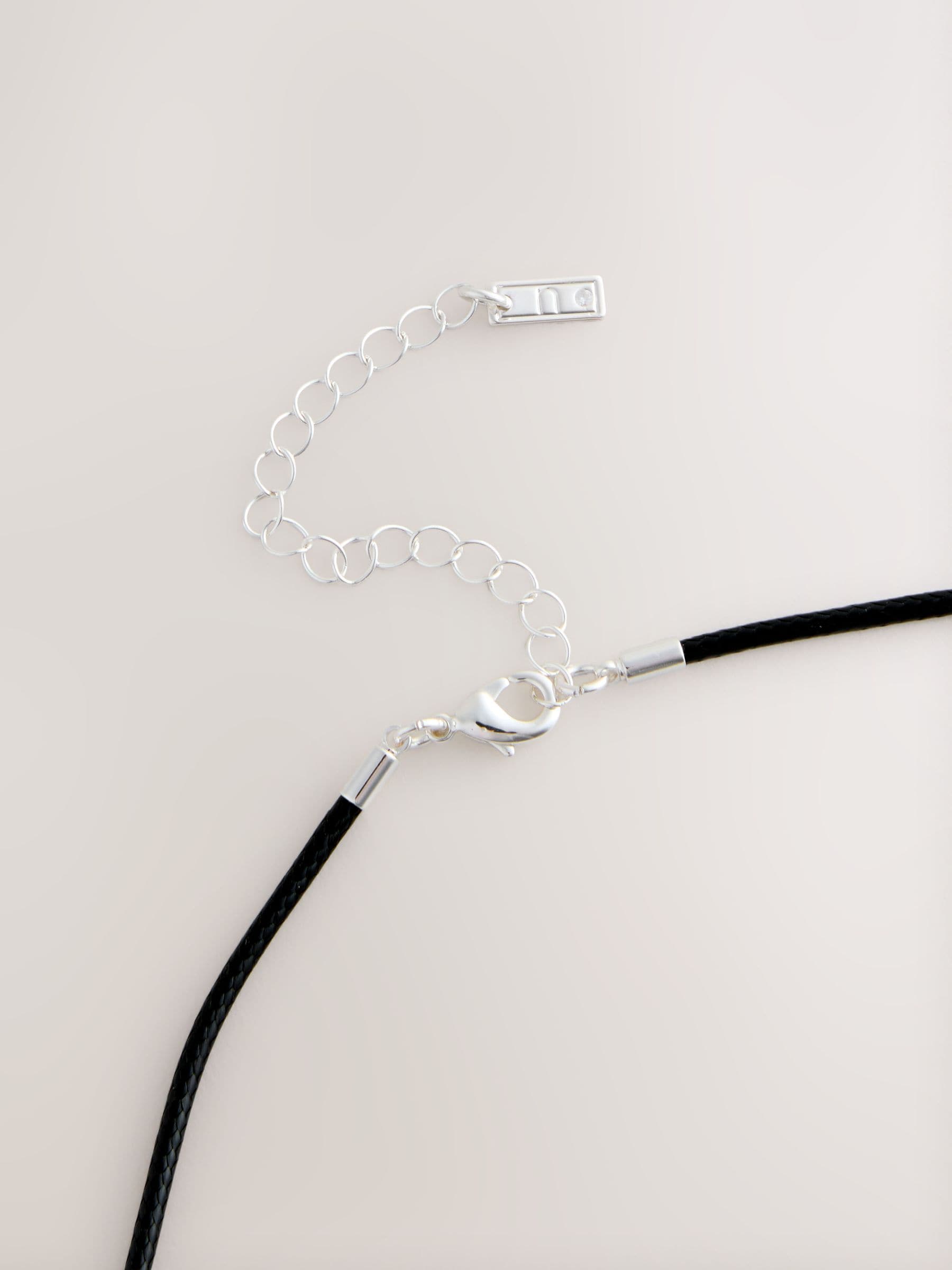 Zwart - Cord Cluster Long Lariat Necklace