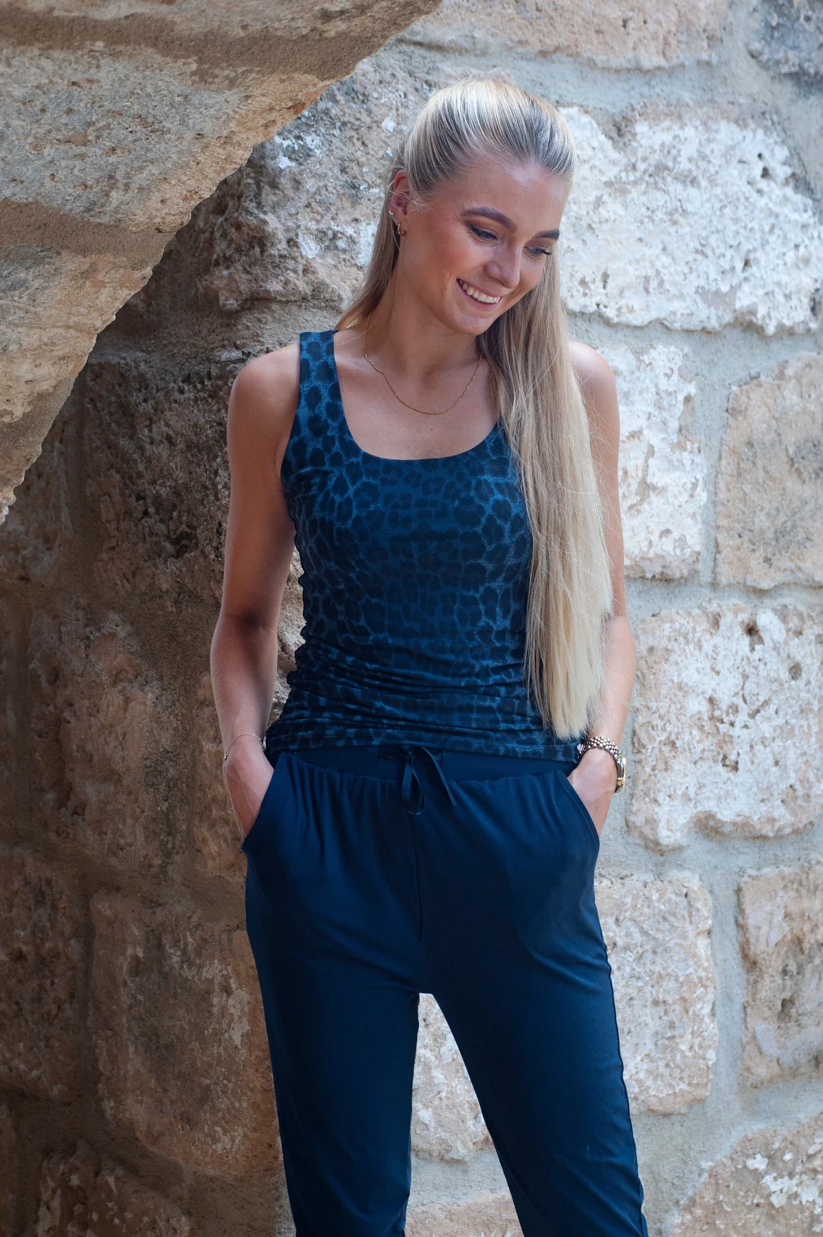 Liberte Alma-Pants dusty navy