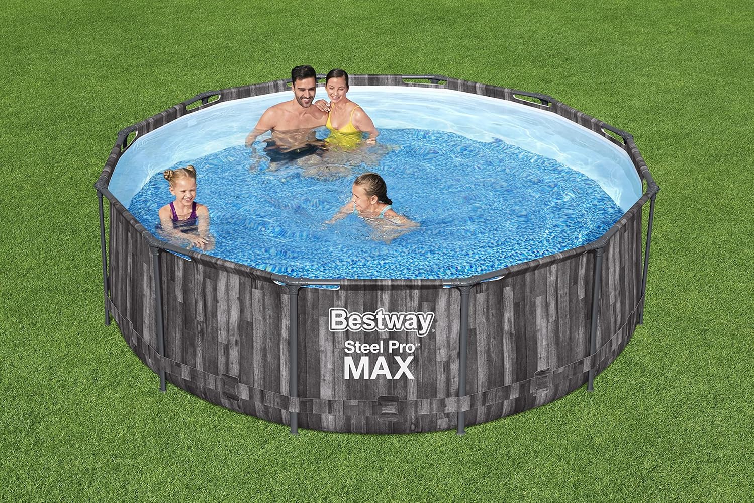 Bestway 5614X Pool Fuori Terra Steel Pro Max 366 x 100 cm, Blau