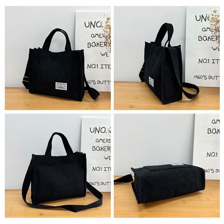 NewTown - Corduroy Crossbody Tote Bag