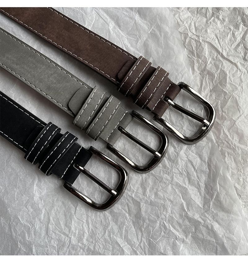 Sinlarity - Kunstleren riem met contrasterende stiksels