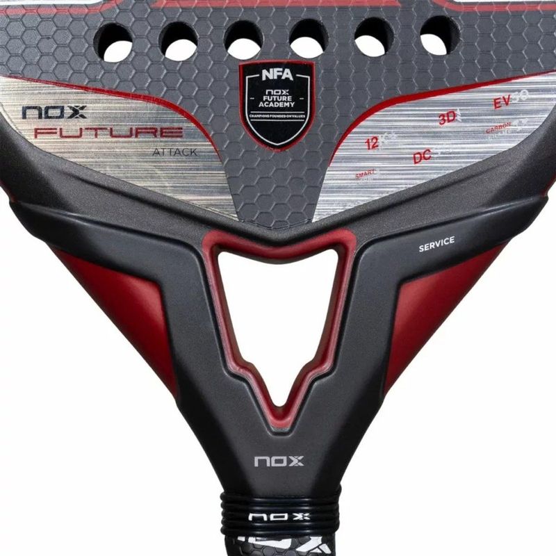 NOX - Future Attack 18K Alum Padel Racket - Zwart - Koolstofvezel