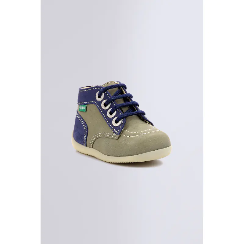 BONZIP KAKI BLEU BOTTILLONS Cuir Mixte
