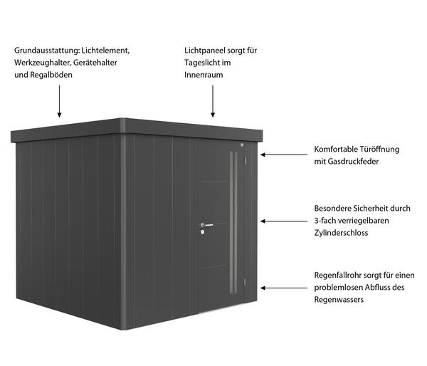 Biohort Gerätehaus Neo 2B, ca. B236/H222/T236
