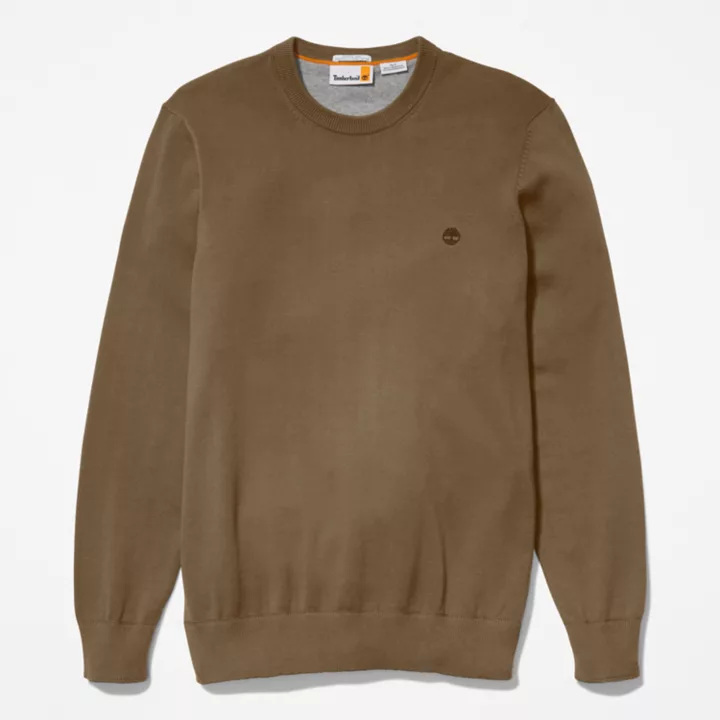 Pull à col rond Williams River pour homme en vert foncé
