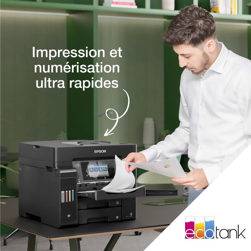 Epson ECOTANK ET-5855 Imprimante multifonction à réservoir d'encre 4 en 1 - Wifi - A4 couleur