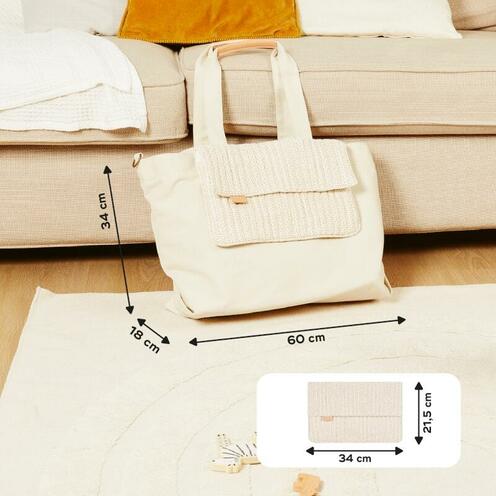 Sac à langer Tote bag - Ecru - BABYMOOV