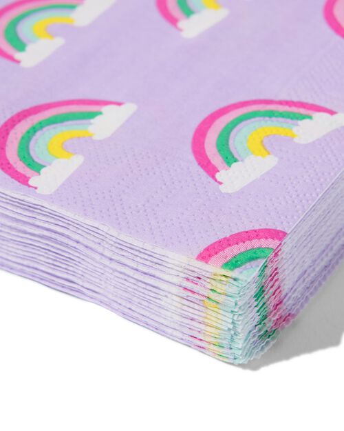 serviettes arc-en-ciel 24 x 24 - lot de 20