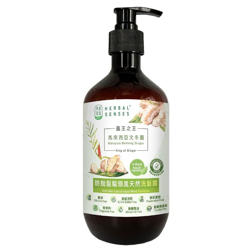 Herbal Senses - King of Ginger Malaysia Bentong Gember Anti Haaruitval & Verdrijf Wind Shampoo