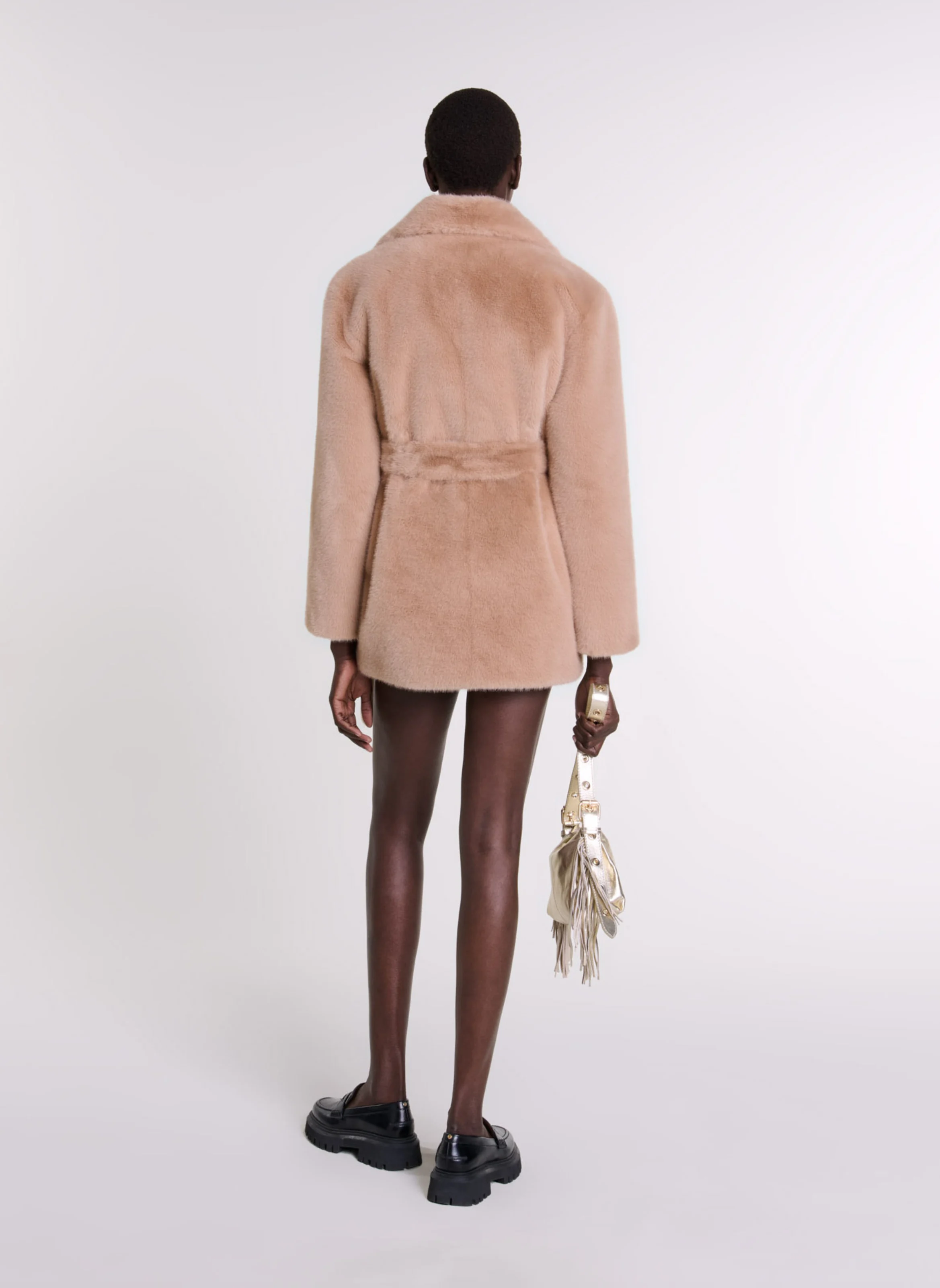 Manteau en fourrure synthétique | Beige