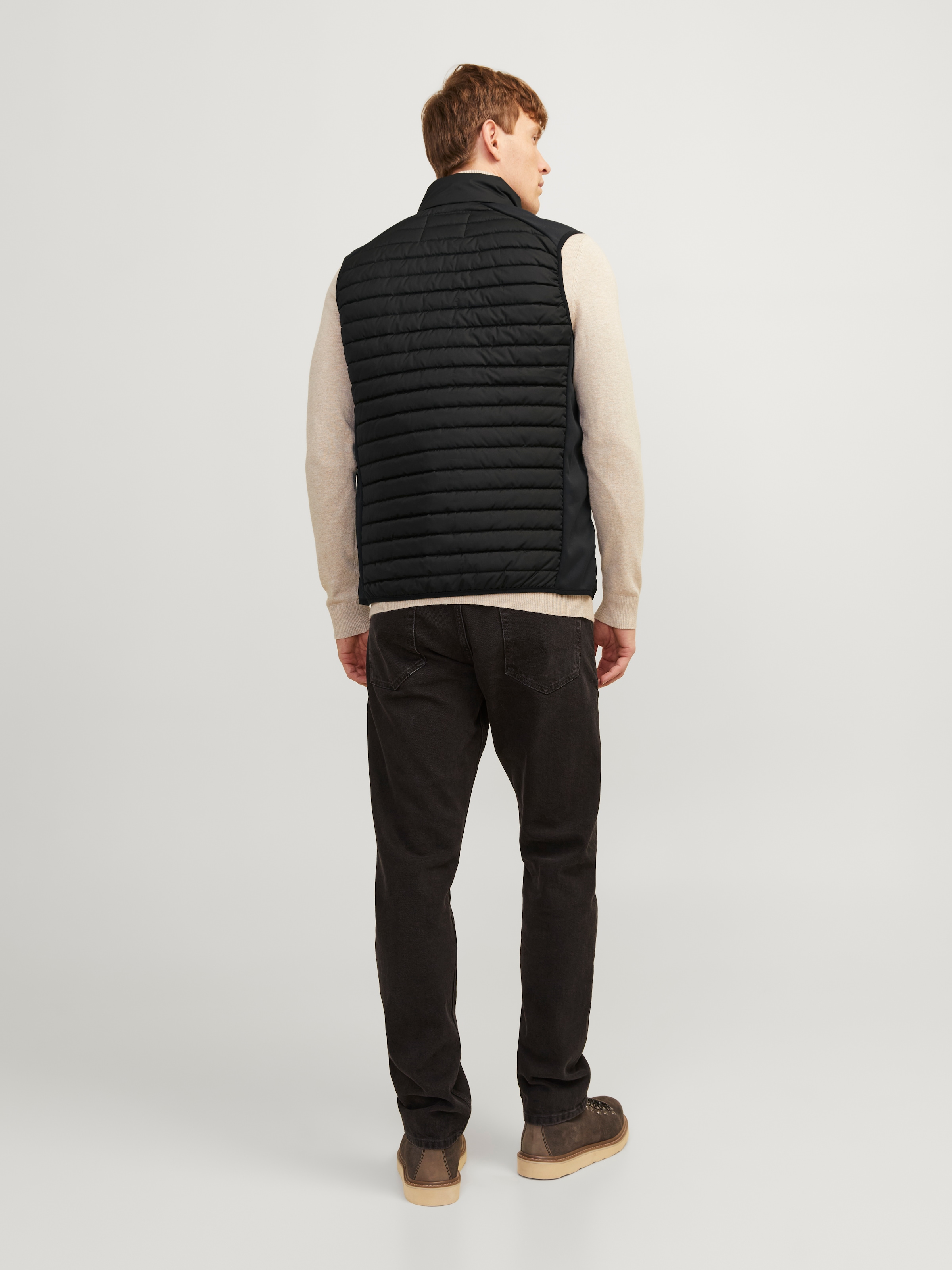 Jack & Jones Steppweste »JJEMULTI mit Logoprint, hohem Kragen und Eingrifftaschen«, normal, Polyester, ohne Kapuze