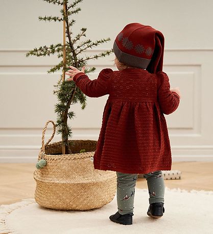 M?Slå Kjole - Knit Scallop - Russet m. Hulm?nster