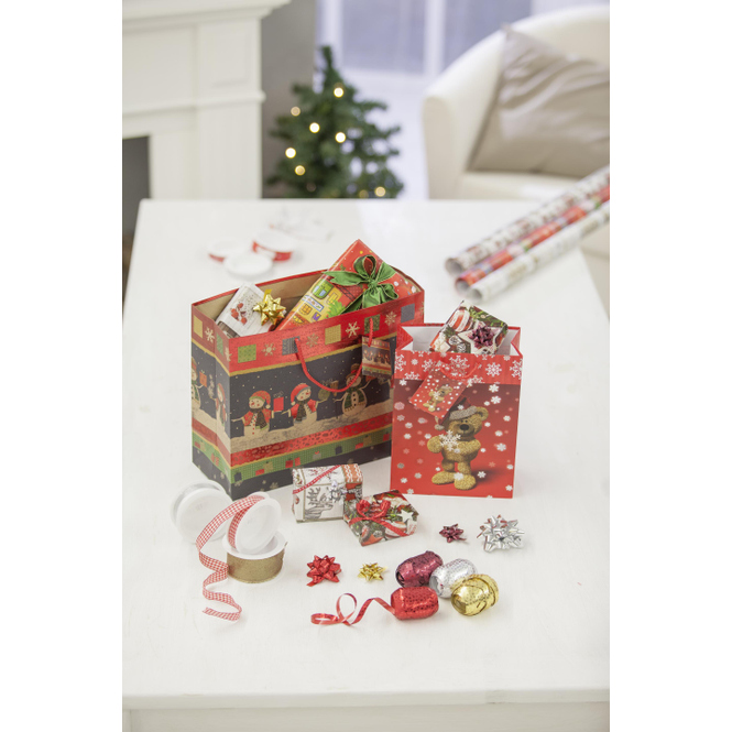 Geschenktasche - Weihnachtsbär - verschiedene Größen