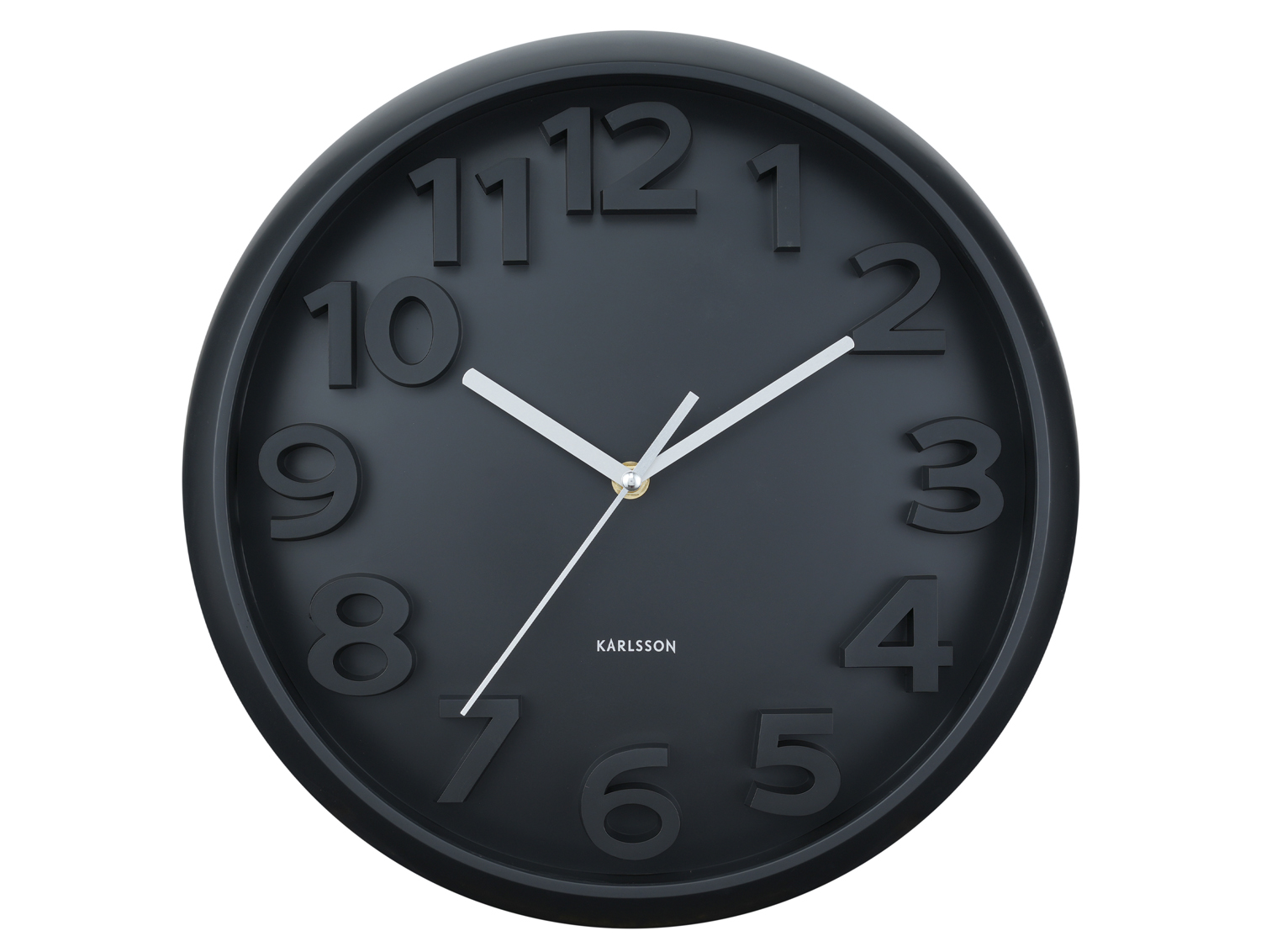 Wandklok Elevated Classic Numbers - Zwart