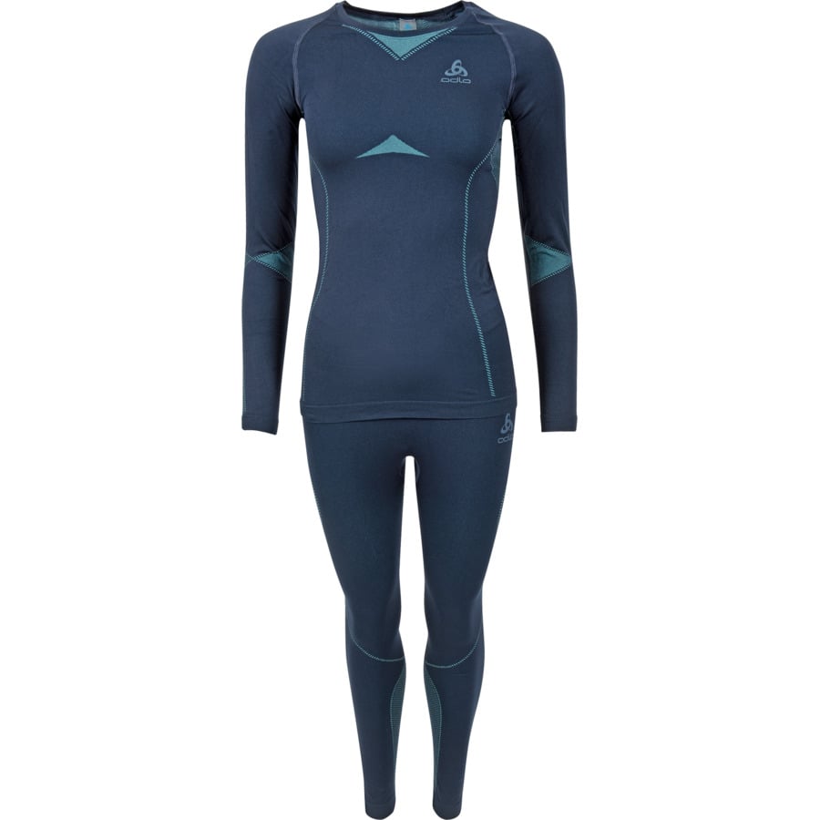 Odlo Damen Set Natural Merino 200 Base Layer XS, schwarz