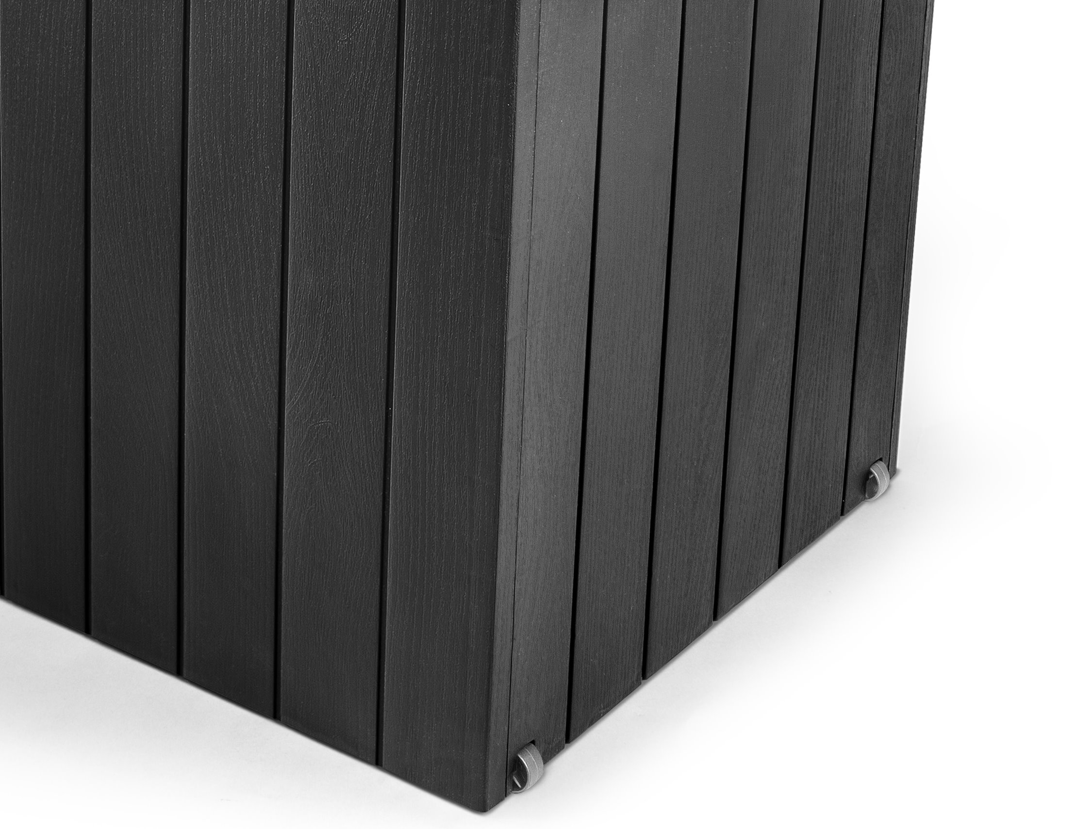 Rollen Auflagenbox 268L Holz Optik Gartenbox Auflagen Kissen Garten Box Truhe