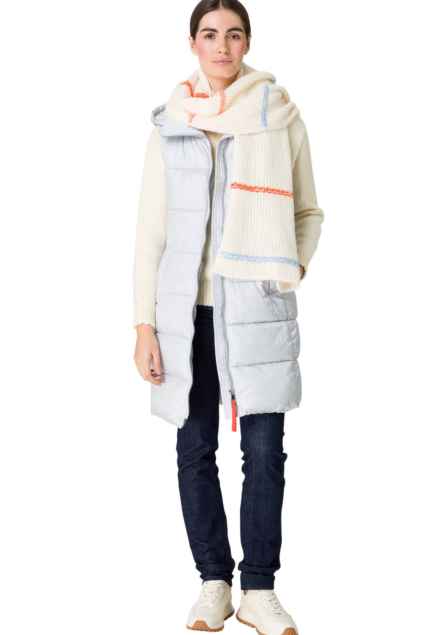 zero| Damen Schal mit Streifen