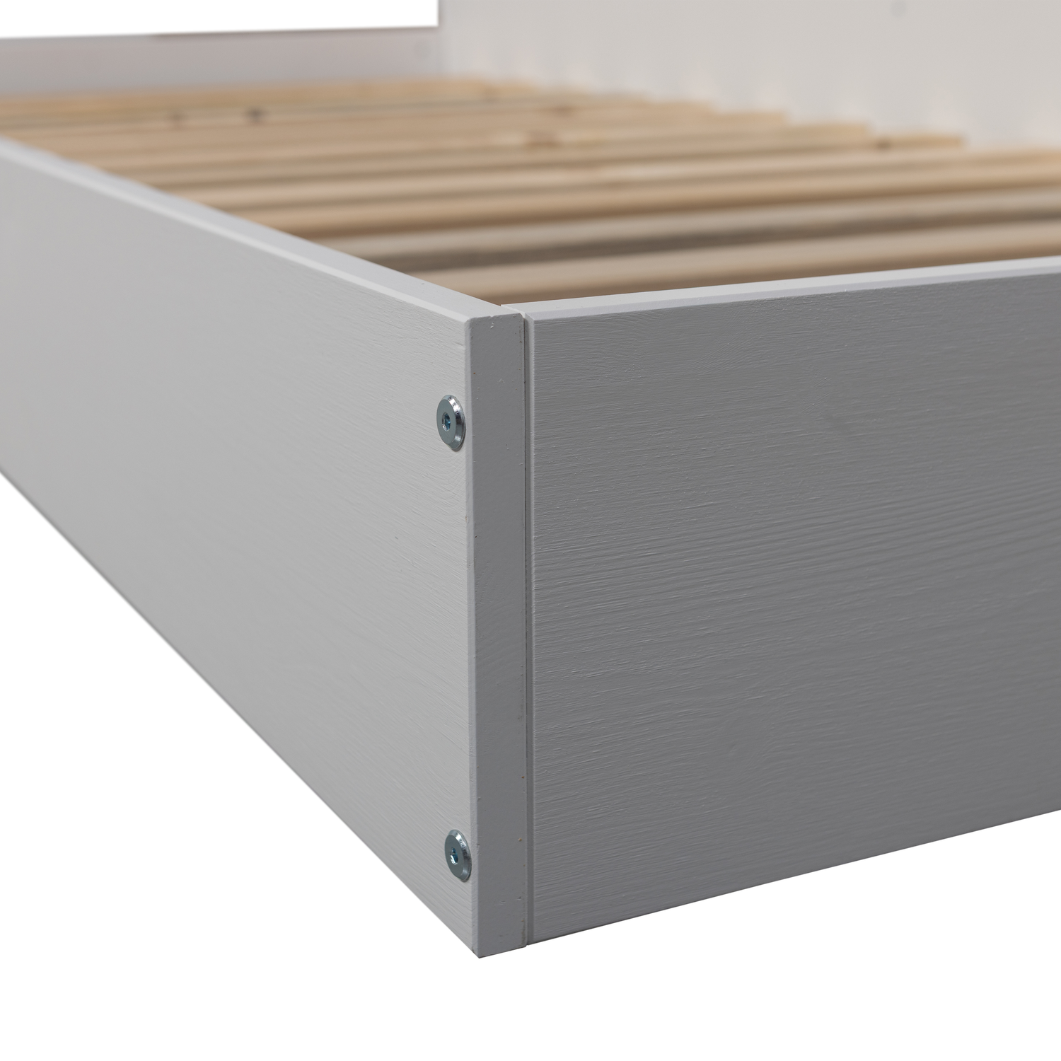 WOOOD Carter Bedbank - Grenenhout - Wit - 90x200