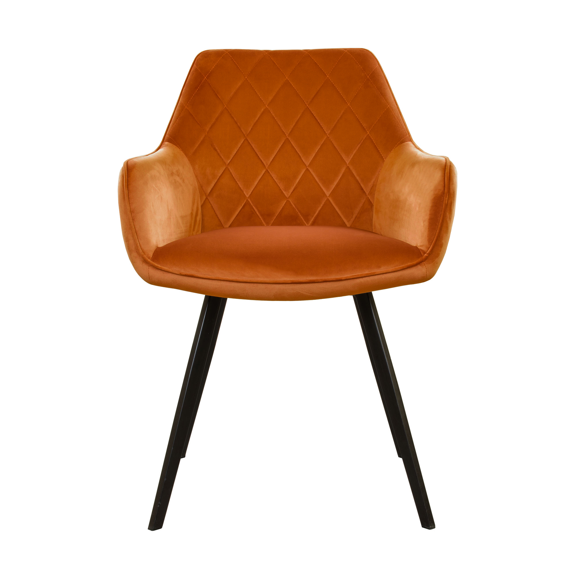 Kick eetkamerstoel  Karl Velvet - oranje