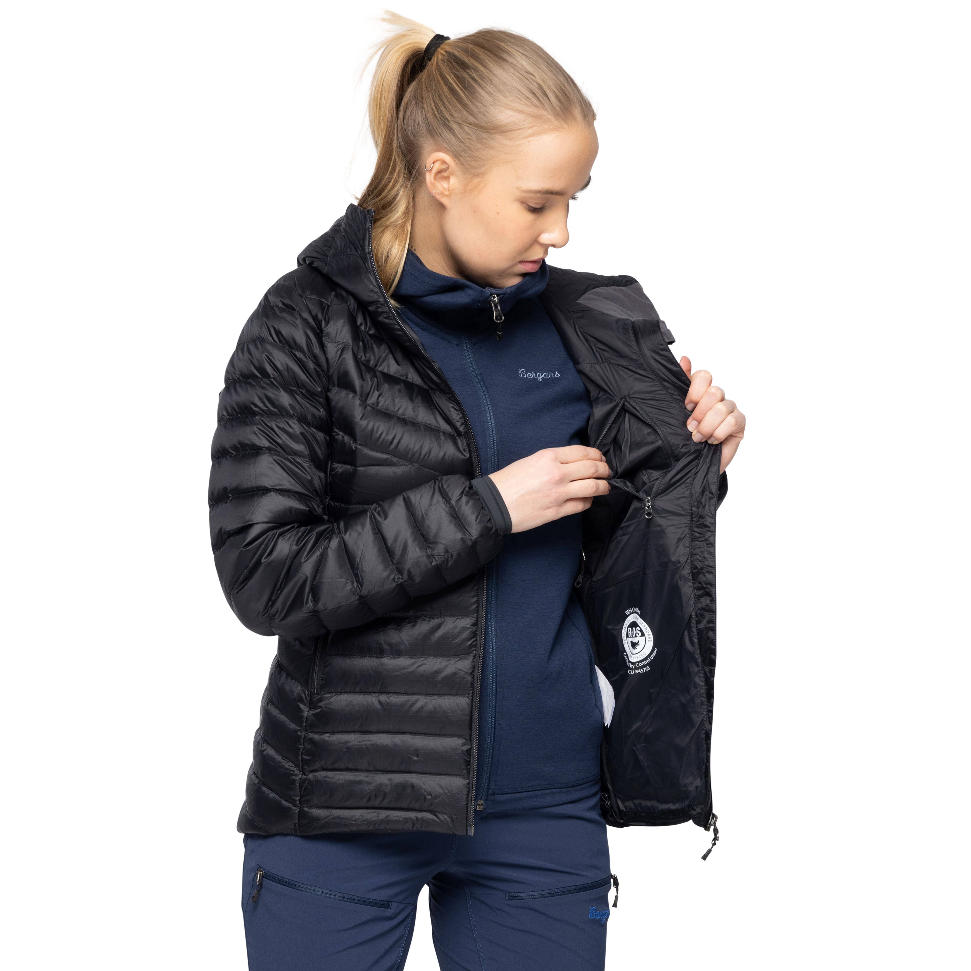 Rabot Light Down Jacket Hood Women Black