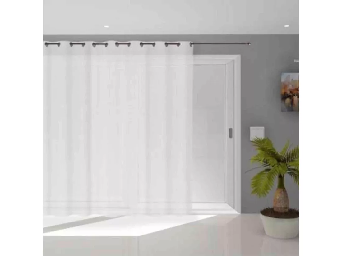 Voilage à œillets Natacha blanc 135x250 cm