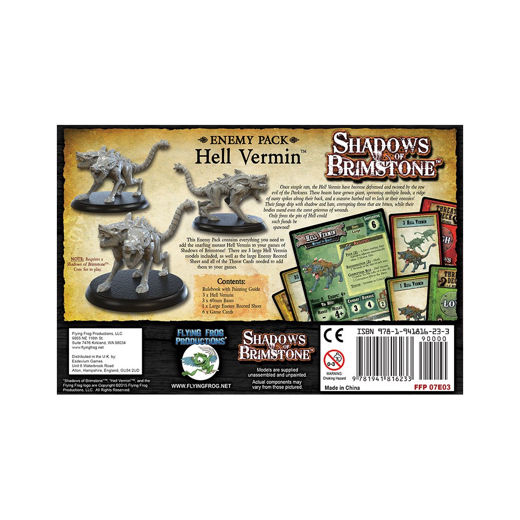 Shadows of Brimstone - Hell Vermin Enemy Pack Expansion