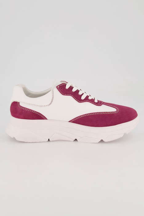 Leder-Sneaker, Chunky-Sohle, Weite H