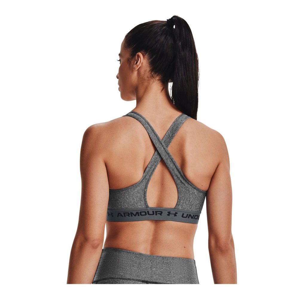 Under Armour CROSSBACK MID - Brassière Femme gris
